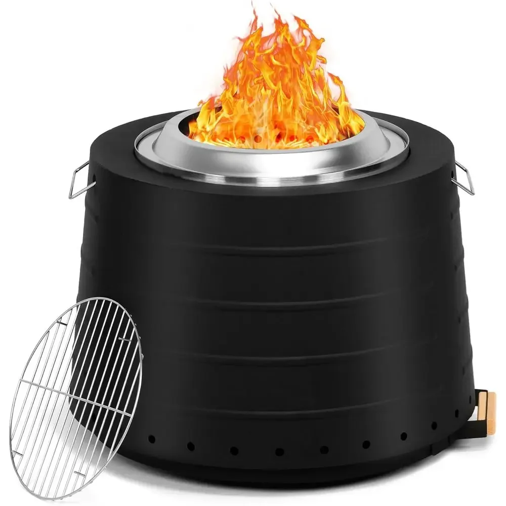 Outdoor Camping Fire Pit - Portable 20 Stainless Steel Outdoor Fire
