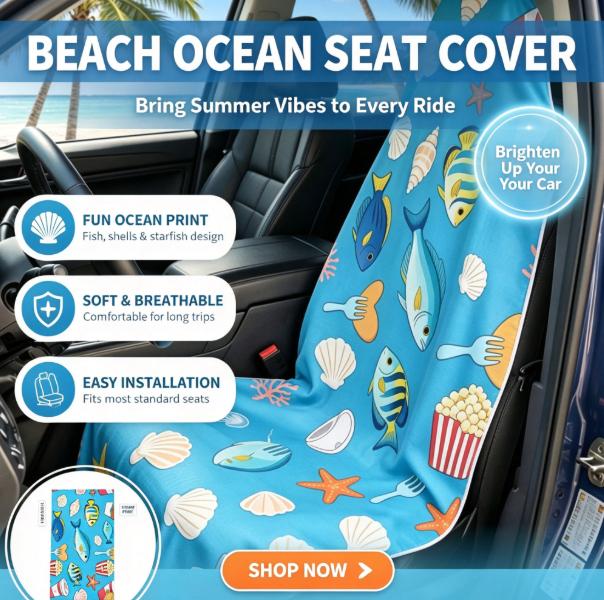 Outdoor Camping Floor Mat - 2‑in‑1 Beach Towel Car Seat Cover