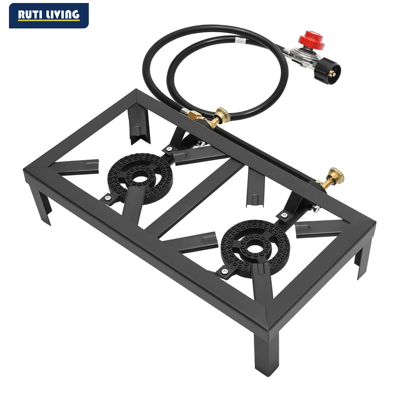 Outdoor Camping Gas Stove - Portable 1/2 Burner Outdoor Gas Stove