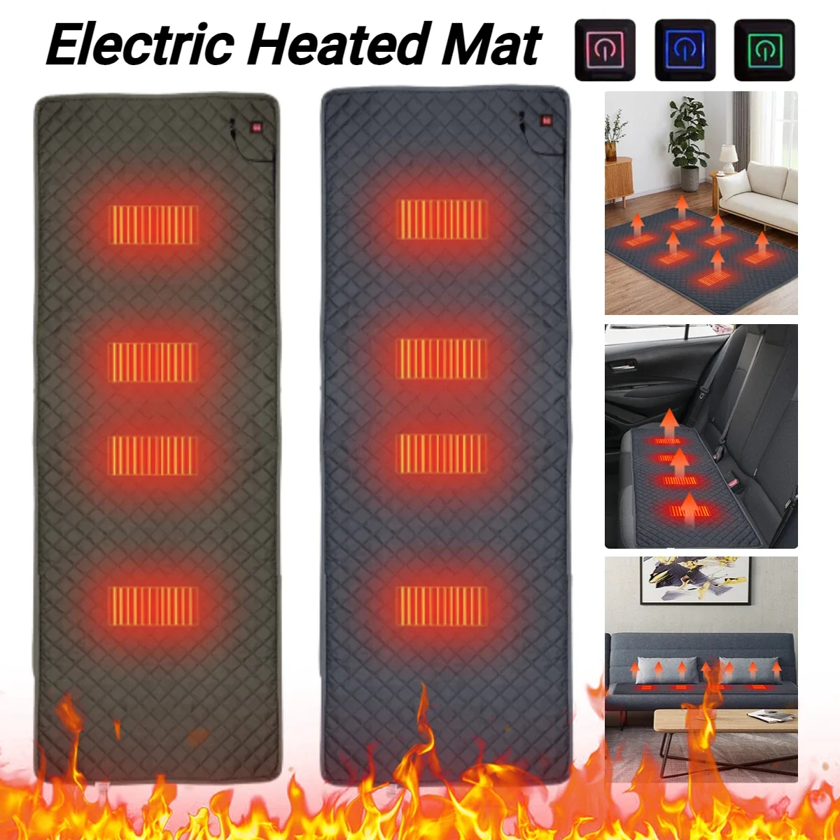 Outdoor Camping Floor Mat - 5V Heating Sleeping Mat Multi-functional Sleeping