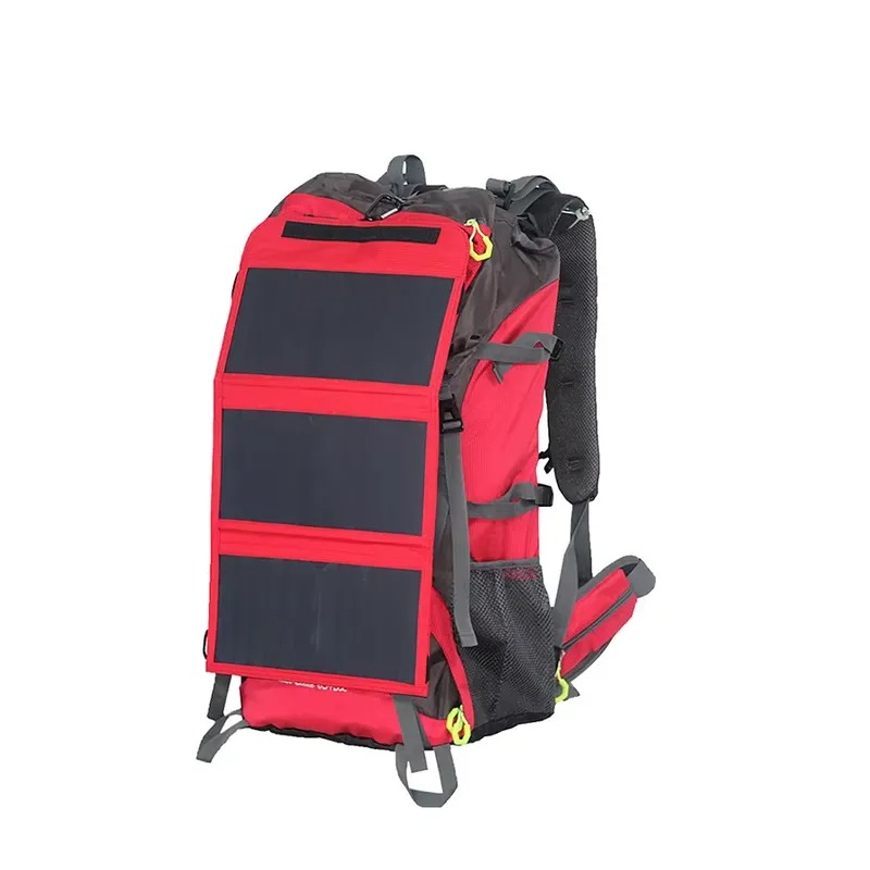 Outdoor Camping Bag - 2026Custom Solar Panel Backpack Smart 68L