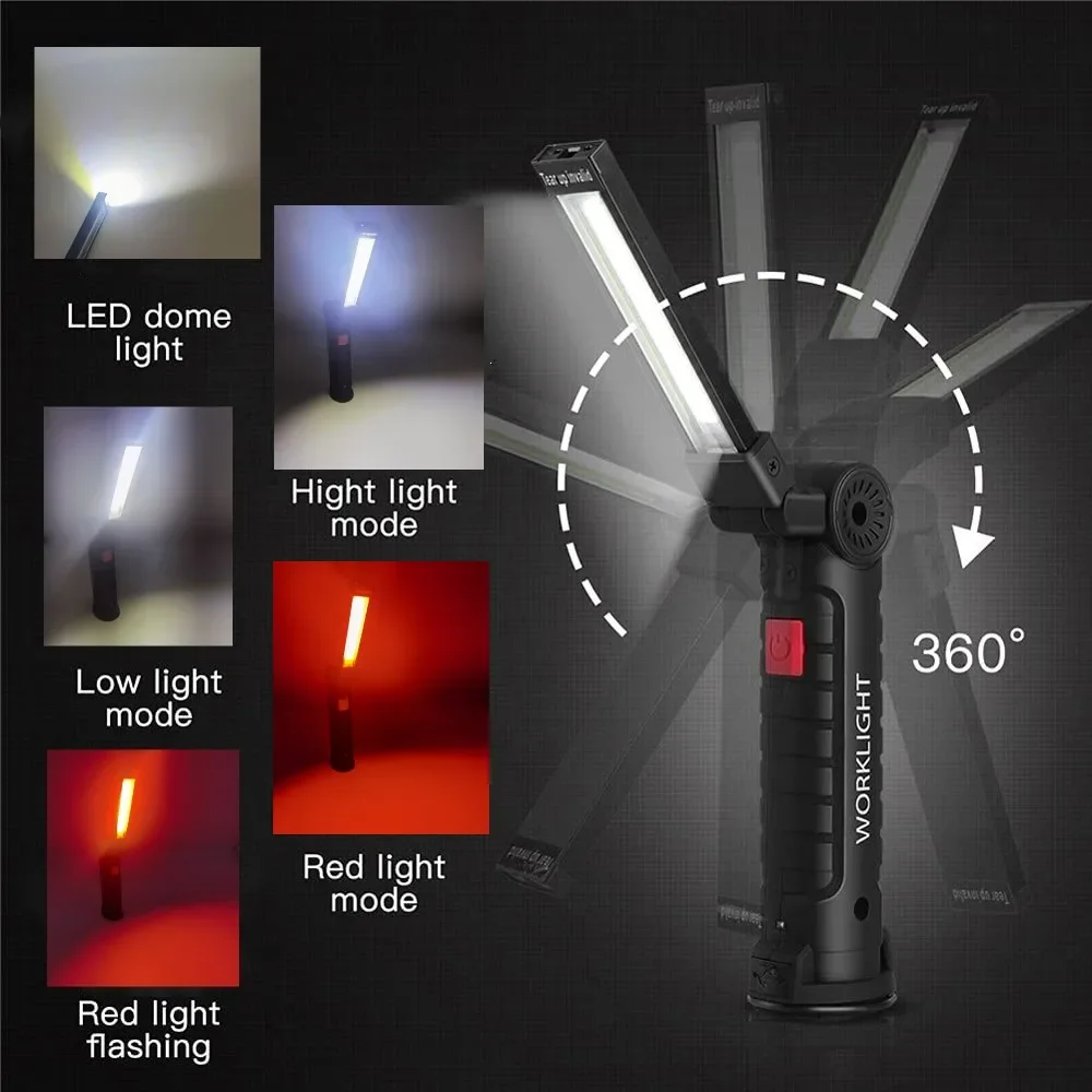 Portable COB LED Flashlight US - огляд і ціна Outdoor Camping Light Portable