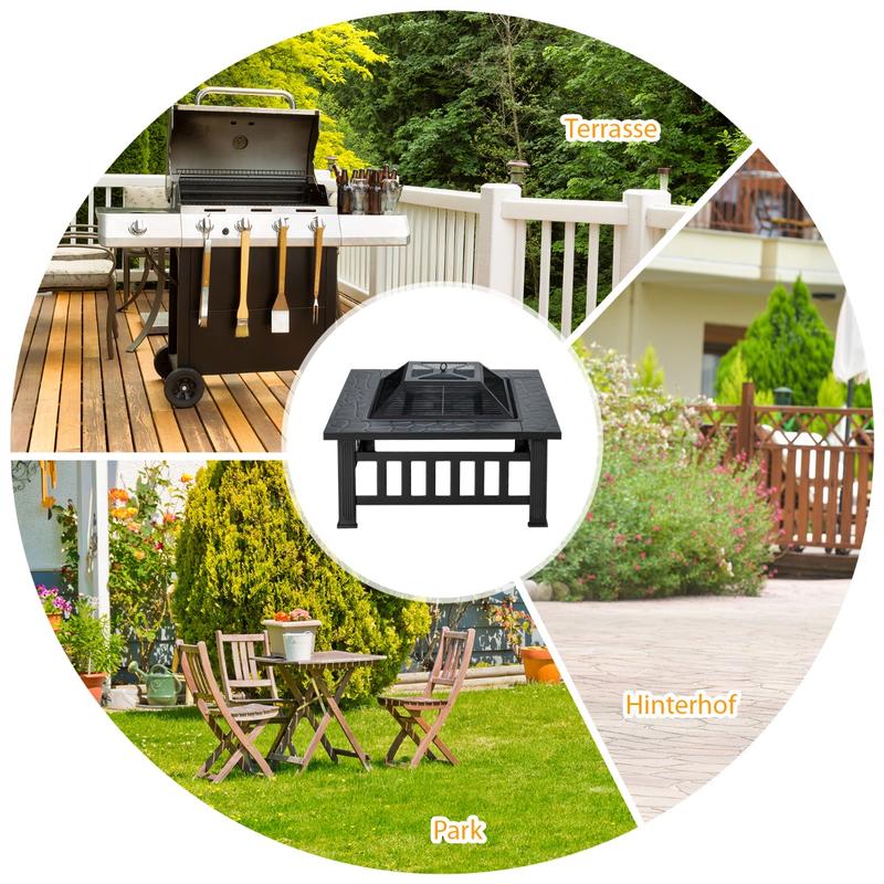 32 Inch 3 in 1 Outdoor Square  - огляд і ціна Outdoor Camping Fire Pit