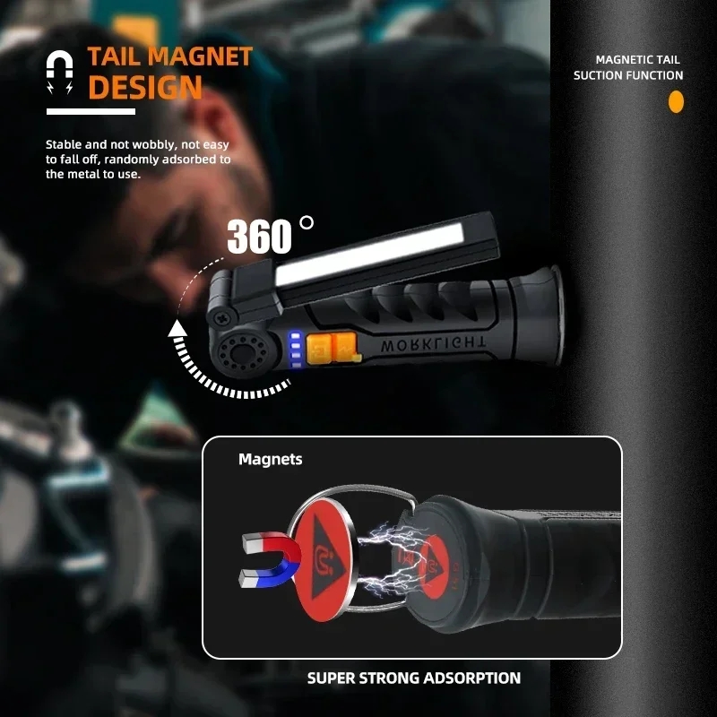 Portable COB LED Flashlight US - огляд і ціна Outdoor Camping Light Portable