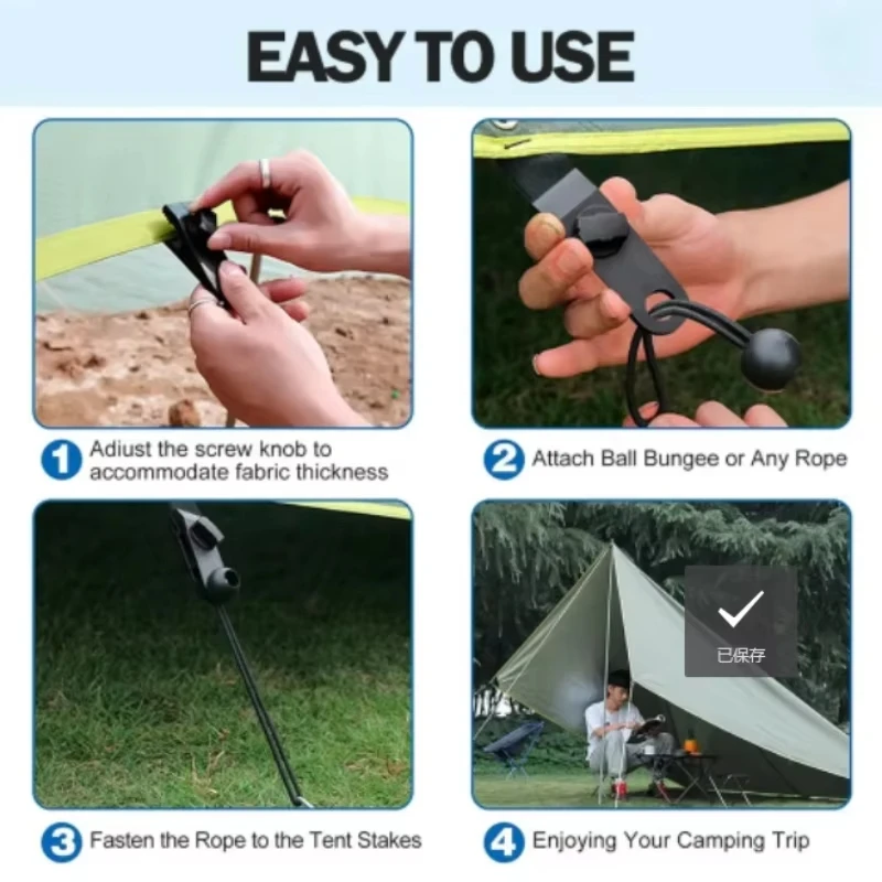  Camping Tarp Clips Outdoor C - огляд і ціна Outdoor Camping Extension Cord
