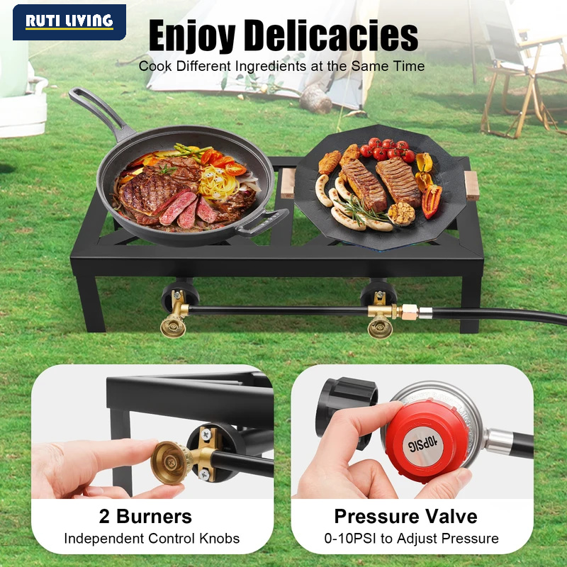 Portable 1/2 Burner Outdoor Ga - огляд і ціна Outdoor Camping Gas Stove