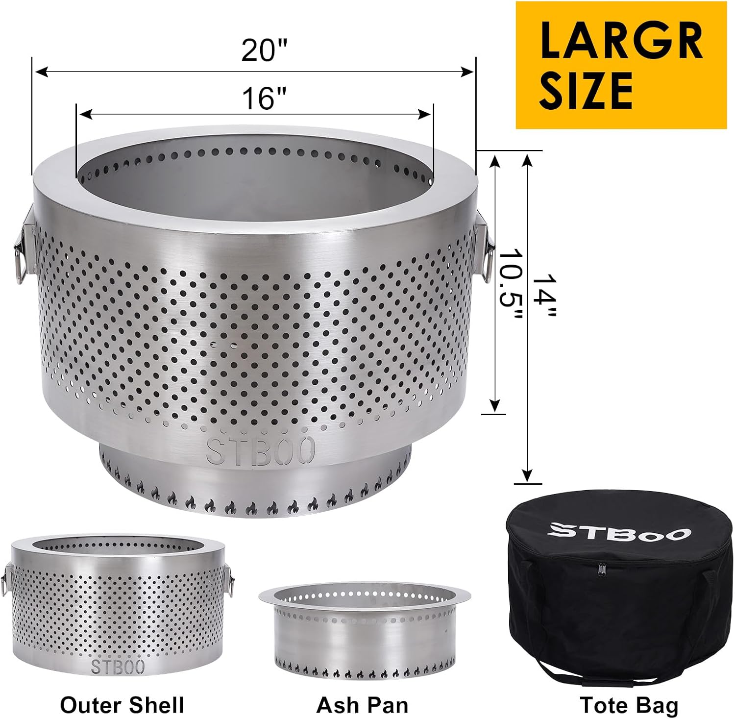 20Inch Large Firepit - Fire Pi - огляд і ціна Outdoor Camping Fire Pit