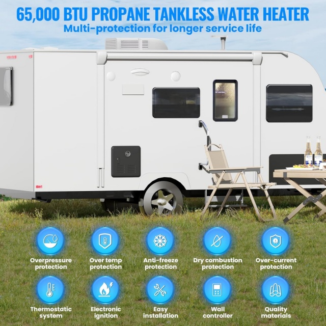 Portable RV Instant Gas Water  - огляд і ціна Outdoor Camping Gas Heater