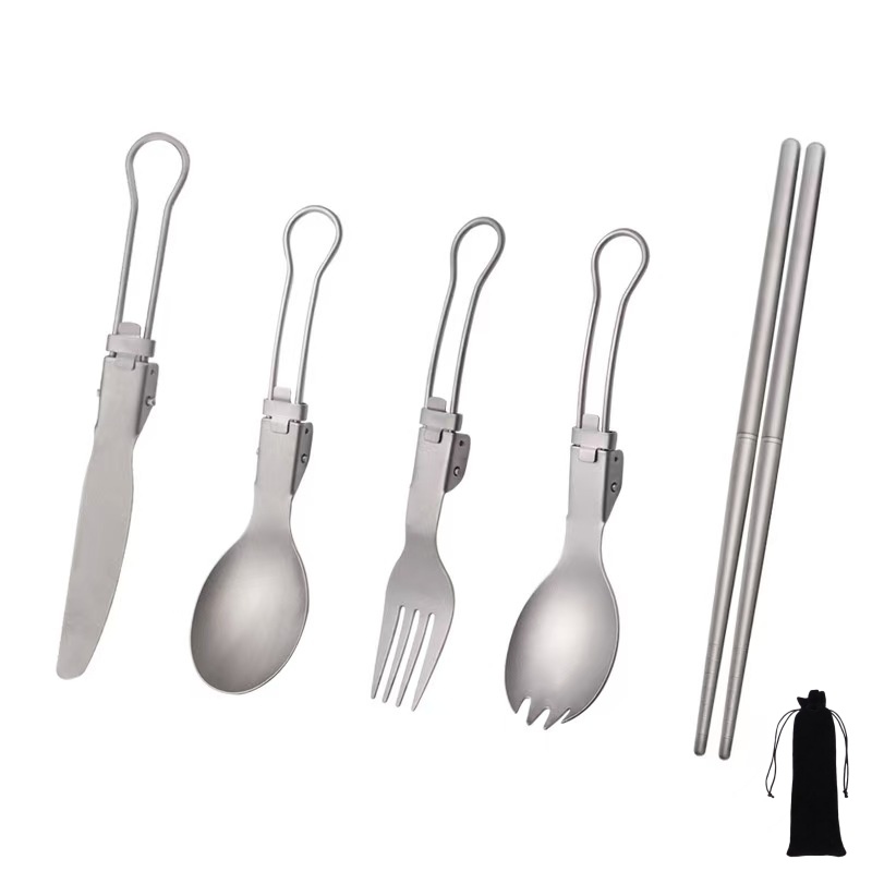 Titanium Foldable Utensil Set  - огляд і ціна Outdoor Camping World