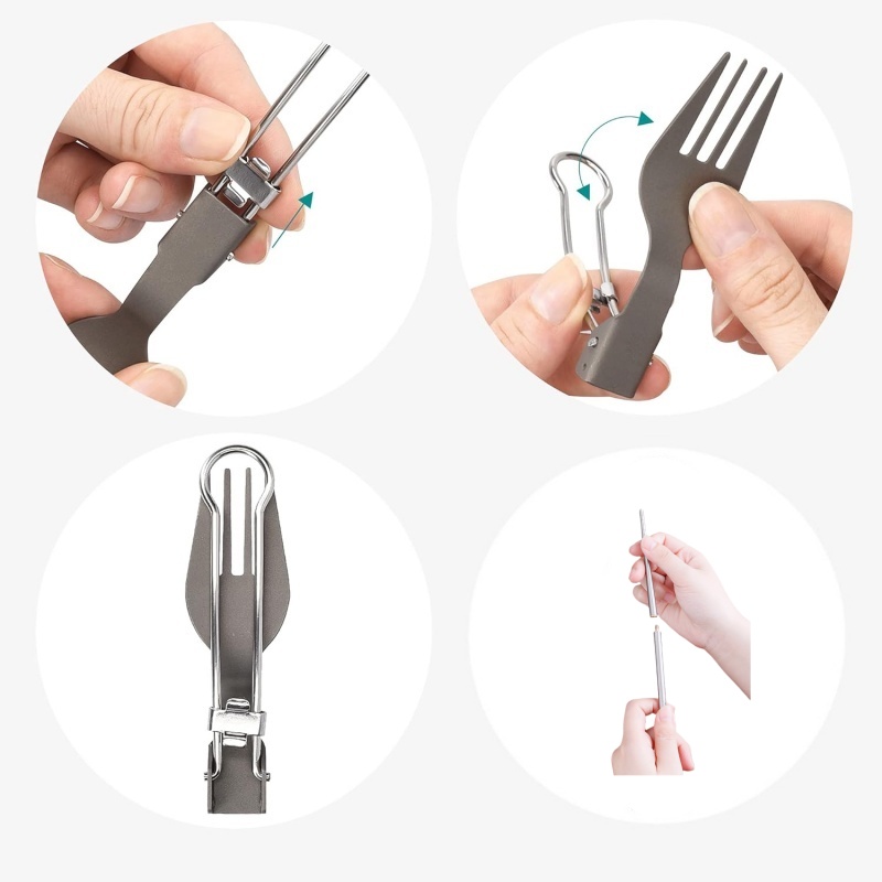 Titanium Foldable Utensil Set  - огляд і ціна Outdoor Camping World